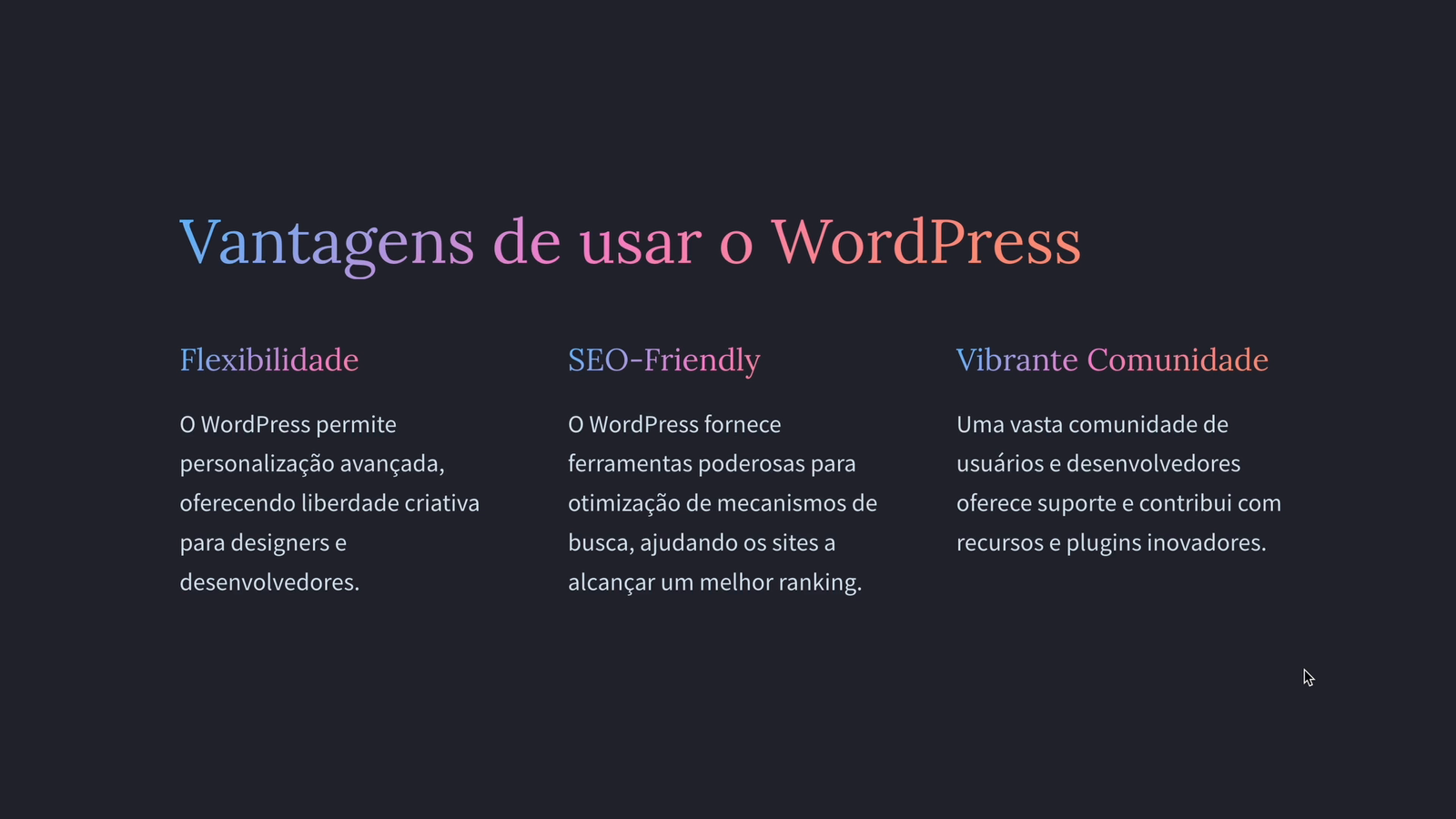 WordPress – De volta ao Site: T1 – Ep 01